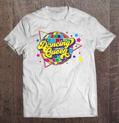 Dancing Queen Vintage Dancing 70S Disco Ball Queen Dance Mom Dance Mom Shirt, Vintage Dancing, Dance Mom Shirts, Vintage Dance, Dance Mom, 70s Disco, Classic Kids, Dancing Queen, Gold Orange