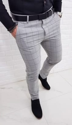 Mens Plaid Pants, Mens Dress Outfits, Mens Business Casual Outfits, Check Pants, Mens Fashion Blazer, Dress Suits For Men, Designer Suits For Men