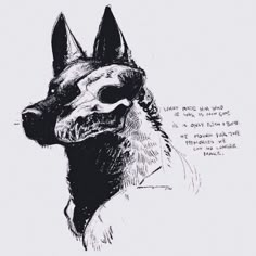 a black and white drawing of a dog with sunglasses on it's head, looking to the side