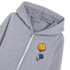 Pixelated Space Astronaut with Moon Balloon 8bit retro video gamer style Kids Zip Hoodie | Graphic-design, Astronaut, Space, Kids-room, Moon, Galaxy, Stars, Spaced-out, Pixel-art, 8bit Hoodie Graphic