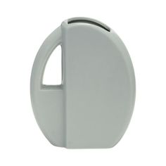 a white plastic door handle on a white background