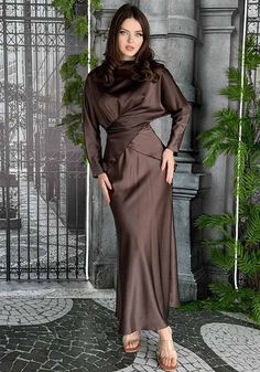 Ramadan Dress, Dress Sets, 2 Piece Skirt Set, High Waist Dress, Long Midi Dress, Party Skirt, Ankle Length Pants, Polyester Satin, Dress Suits