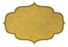 a gold paper with a black border around the edges and an ornate design on it