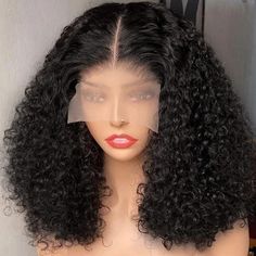 MELODIE 200 Density BoB Wig Human Hair Curly 13x4 13x6 HD Lace Frontal Wig Short Deep Wave 14 Inch Natural Curly Wig, Lace Frontal Bob, December Hair, New Hair Styles, Small Bathroom Renovations, Front Lace Wigs, Short Curly Wigs, Short Curly Bob, Natural Wigs