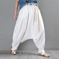 Comfortable, One of Kind. Harem online shop,|Hand Wash|Summer|L|M|Green|Female|White|Red|Full Length|Elastic|Harem|Solid Color|Linen|Street White Harem Pants, Striped Harem Pants, Plus Size Hippie, Custom Pants, Linen Harem Pants, Carrot Pants, Elephant Pants, Pants Linen, Festival Pants