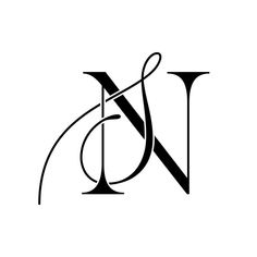 the letter n is made up of two letters, one in black and one in white