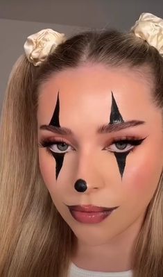 Horror Makeup Ideas, Easy Clown Makeup, Halloween Makeup Hacks, Make Up Tut, ليلو وستيتش