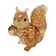 BePuzzled 3D Crystal Puzzle - Squirrel (Brown): 55 Pcs Squirrel Sculpture, Brown Squirrel, Squirrel Dog Toy, Squirrel Jewelry, Clear Jigsaw Puzzle, Squirrel Figurine, 3d Crystal, Age 12, Brain Teasers