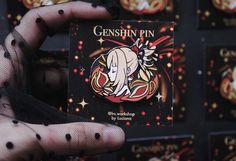 Hard enamel pin with character from Genshin impactMaterial: hard enamelsize: 35 mmtwo rubber backsATTENTION!Hoyoverse officially allowed fans to make merchandise based on their characters and stuff. The link you can find in the web.