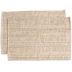 two placemats made out of woven material