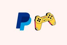 the letter p is made up of two video game controllers and it's letters