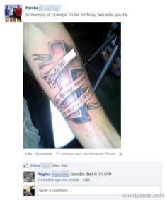 a person with a cross tattoo on their arm and the caption is in russian