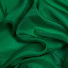 the green fabric is very soft and smooth