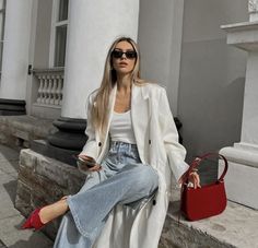 Red Heels Outfit, Chique Outfit, Corporate Outfits, Elegante Casual, Cute Fall Outfits, Looks Chic, 가을 패션