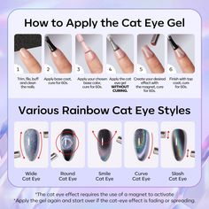 Rainbow Cat Eye - Modelones Gel Nail Polish Cat Eye Inspire Gel 15ml Cat Eye Nail How To, Birthday Nails Cat Eye, Xmas Cat Eye Nails, Cat Eye Nails Magnet, Cat Eye Sns Nails, Cat Eye Effect Nails Halloween, Cat Eye Holographic Nails, Unicorn Cat Eye Nails, How To Cat Eye Nails Polish