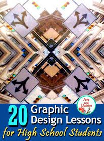 the cover of graphic design lessons for high school students