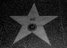 the star on the hollywood walk of fame is shown in this black and white photo