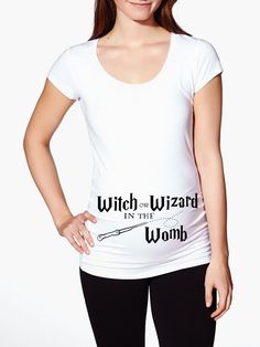 a woman wearing a white shirt with the words muggle in the making on it