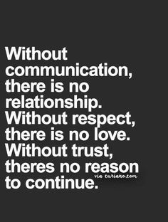 a quote that says without communication, there is no relationship