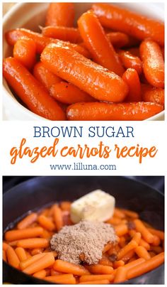 brown sugar glazed carrots recipe in a skillet