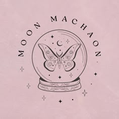 Moon Machaon Premade Brand Logo Design for Blog Jewelry Small Business Logo, Crystal Business Logo, Graphic Design Company Logo, Apothecary Photography, Oracle Logo, Esoteric Design, Jewelry Business Logo, Witchy Logo