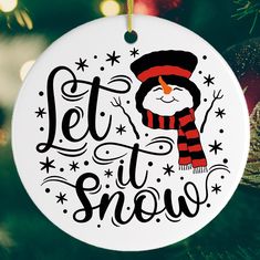 Let it Snow Christmas Ornament Ornament OrnamentallyYou Plain English, Snow Christmas, Bubble Mailer, Christmas Decoration Items, Velvet Pouch, Let It Snow, How To Make Ornaments, State Of The Art, State Art