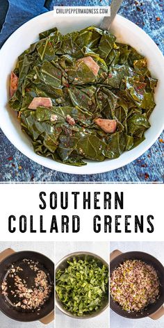 the steps to make southern collard greens