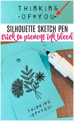 the silhouette sketch pen trick to prevent ink bleaed on paper is an easy and fun way to learn how to use it