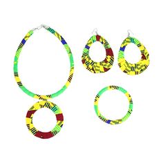 Kitenge Hoop Jewelry Set - Jewelry Sets - African Fashion | Africa Imports