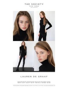 a collage of photos of a woman with long hair and black clothes, posing for the camera