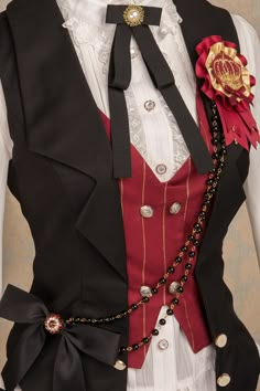 Wonderland Outfits Ideas Male, Red Ouji Fashion, Ouji Fashion Girl, Ouji Fashion Male, Ouji Outfit, Ouji Style, Clothes Fancy, Character Accessories, Ouji Fashion