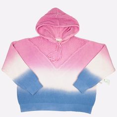 Spiritual Gangster Amar Meshed Yoke And Hood Long Sleeve Drawstring Hoodie Women’s Sweater. Size L Nwt Features Comfy Knit Sweater Mixes Mesh And Rib Stitches On Front And Back In Soft 100% Cotton Blend Warm Cozy And Cool Mesh Pastel Pink To Blue Ombr. Stretchy Relaxed Fit And Dropped Shoulders Makes It Versatile And Comfy. Measurements Are Approximate Taken Laying Flat: Shoulder To Hem 25” Armpit To Armpit 19.5” Sleeve 18” Excellent Condition. New With Tags. Please Zoom In On All Photos As They Pink Winter Hoodie Sweater, Casual Pink Hoodie With Ribbed Cuffs, Pink Hooded Casual Sweater, Casual Pink Hooded Sweater, Cozy Pink Hoodie With Drawstring Hood, Casual Pink Sweater With Drawstring Hood, Casual Pink Sweater With Ribbed Cuffs, Casual Pink Hoodie Sweater, Pink Cozy Hoodie With Ribbed Cuffs