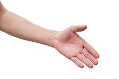 a person's arm and hand reaching out to touch something on the other side