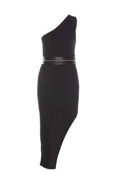 Patrizia Pepe black dress, one shoulder, with petticoat, logo and leather zip detail on front, lateral zip closure, asymmetrical gownComposition: 100% Polyester Black Dress One Shoulder, Asymmetrical Gown, Expensive Handbags, Dress One Shoulder, Italian Outfits, Black Shirt Dress, Fashion Line, Yoga Wear, Petticoat