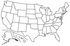 an outline map of the united states