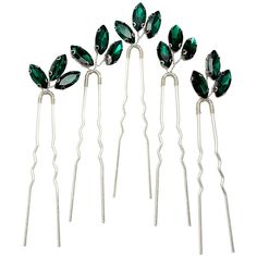 PRICES MAY VARY. 【Package Content】- One set come with 5 pieces of crystal hair pins, excellent workmanship, add sparkle to your hairstyle and highlight your unique feminine elegance. 【Material】- These green bridal hair pins are made of high quality alloy and sparkling rhinestone with stylish design, lightweight and delicate 【Handmade Design】- These crystal wedding hair accessories are hand wired by silver color alloy wire with no-fade emerald green rhinestone onto U- shaped pins, easy to wear, g Spring Wedding Accessories, Crystal Wedding Hair Accessories, Emerald Hair, Bridesmaid Headpiece, Beaded Hair Pins, Hair Accessories Pins, Rhinestone Headpiece, U Shaped Hair, Designer Headbands