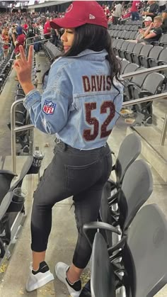 Rhinestone Jean Jacket, Football Mom Outfit, Jean Jacket Diy, Custom Jean, Custom Jean Jacket, Football Jacket