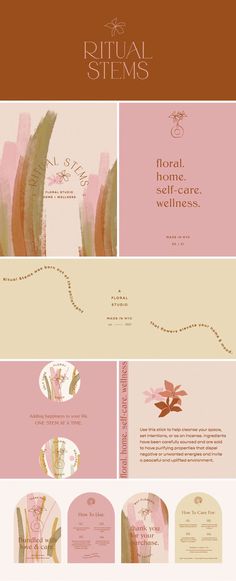 Feminine Graphic Design Inspiration, Delicate Graphic Design, Bold Feminine Aesthetic, Chic Branding Design, Romantic Branding Design, Feminine Brand Identity, Floral Branding Design, Anthropologie Branding, Bold Feminine Branding