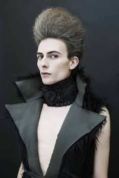 Sharp Cheekbones, Goth Kids, Punk Men, Bone Structure, Rococo Fashion, Drag King, Burning Man Festival, Men Hairstyles, Vintage Circus