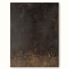 an abstract painting with black and brown colors