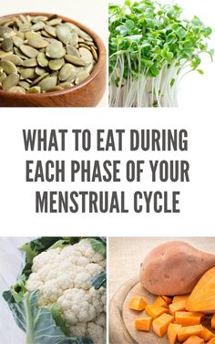 hormones, PMS, cauliflower, pumpkin seeds, sprouts, sweet potato How To Eat For Your Menstrual Cycle, Foods To Balance Hormones Menstrual Cycle, What To Eat To Balance Hormones, What Foods To Eat On Your Period, Cycle Phase Foods, Hormone Balancing Food List, Eating Based On Menstrual Cycle, Menstrual Phase Eating, Eating To Balance Hormones