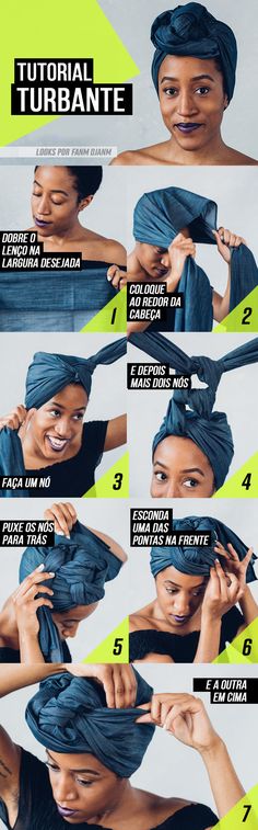 Aqui temos a Patrice, uma das maiores camaleoas capilares que conhecemos! Variar nos estilos de amarração deixa os visuais com turbante sempre em alta. Tie A Head Wrap, Twisted Hair, Afrikaanse Mode, Pelo Afro