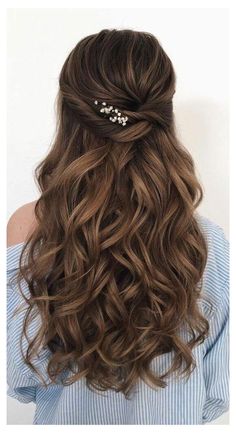 Bridesmaid Hair Half Up Long, Simple Wedding Hairstyles