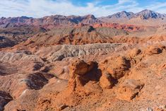 the mountains are brown and rocky in color