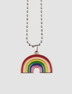 Accessories Rainbow Trendy Jewelry For Pride Gifts, Trendy Rainbow Jewelry For Pride, Retro Rainbow Jewelry For Gifts, Rainbow Retro Jewelry For Gift, Retro Rainbow Jewelry Gift, Retro Rainbow Colored Jewelry Gift, Casual Rainbow Necklace, Short Wrap Skirt, Vintage Flower Prints