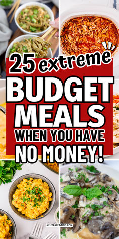 25 Healthy Budget Meals (A Collage of Keto Meals On A Budget Recipes and Cheap Dinners With Leftovers Perfect for Whole 30 Recipes Dairy Free Low Carb) Cheap Dinners For A Family, Family Casseroles, Budget Friendly Dinner Recipes, Cheap Healthy Dinners, Cheap Meal Plans, Low Budget Meals, Meals On A Budget, Cheap Family Meals, Healthy Budget