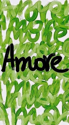 an artistic painting with the word remove written in black ink on a green and white background