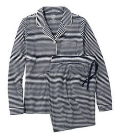 #LLBean: Women's Super-Soft Shrink-Free Button Front Pajama Set, Stripe Sleepwear Women Pajamas, Plus Size Sleepwear, Flattering Jeans, Women's Sleepwear, Women's Pajamas, Striped Pyjamas, Clothing Catalog, Flannel Women, Built To Last