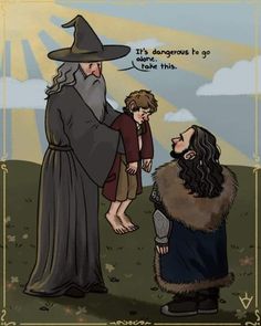 an image of a wizard talking to a child