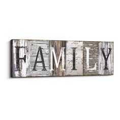 a wooden sign that says family on it